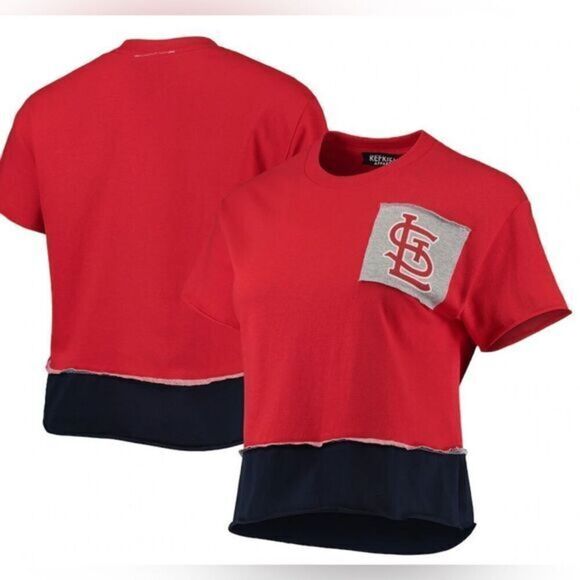 NWT Refried Apparel Women’s MLB Red St Louis Cardinals Crop Top - Size Medium - Picture 1 of 10